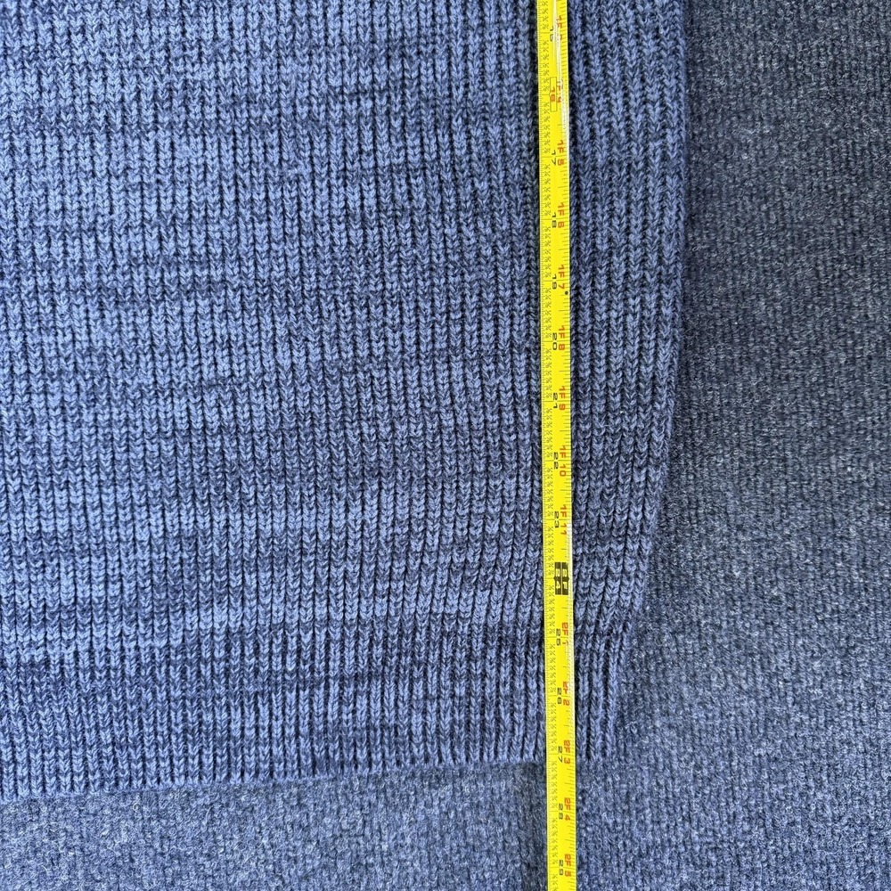 Munsingwear Sweater Mens XL Blue Waffle-Knit Acrylic Crewneck Pullover Casual - Picture 4 of 6